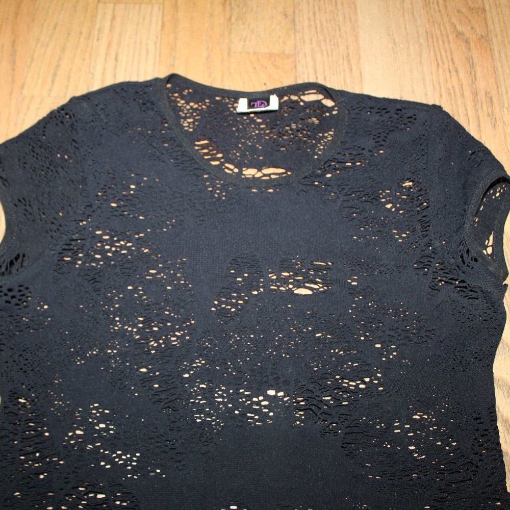 TD4 BLACK SHORT SLEEVE TOP SHIRT M